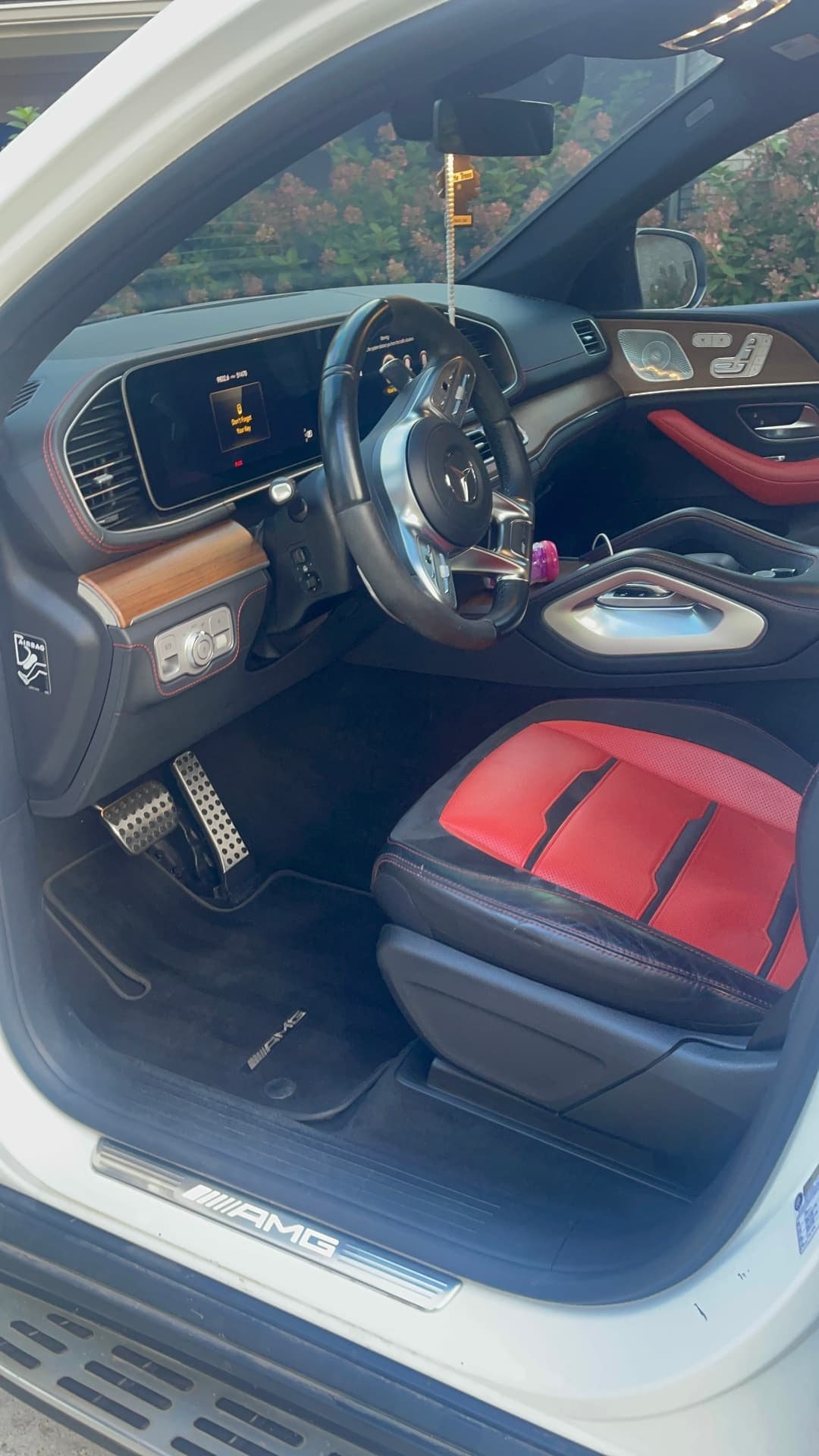 Mercedes-AMG GLE red and black interior after a detail