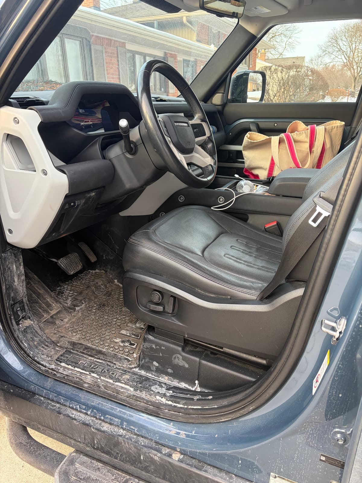 Land Rover Defender interior before Jude's detail